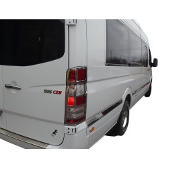 Накладки на стопи (2 шт, нерж.) для Mercedes Sprinter W906 2006-2018 рр