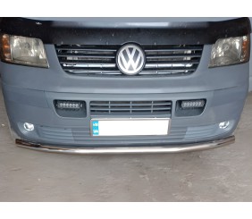 Передній захист одинарний (нерж) 42мм для Volkswagen T5 Transporter 2003-2010 рр
