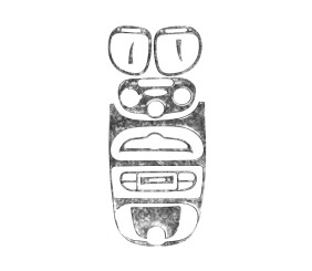 Накладки на панель (Meric, 2001-2026) Титан для Peugeot 206 рр