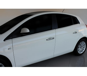 Молдинги для скла (6 шт, нерж.) для Fiat Bravo 2008-2016 рр