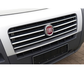 Накладки на решітку радіатора 2006-2014 (6 шт, нерж.) для Fiat Ducato рр