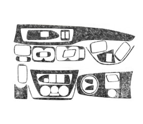 Накладки на панель V1 (Meric) Алюміній для Mitsubishi Lancer 9 2004-2008 рр