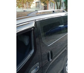 Рейлінги ХРОМ 143 см, Пластикові ніжки для Nissan NV200 2009- рр