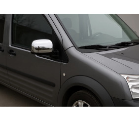 Накладки на дзеркала варіант №2 (2 шт., нерж) для Ford Connect 2010-2013 рр