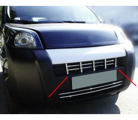 Накладка на решітку (13 част., нерж) для Peugeot Bipper 2008-2017 рр