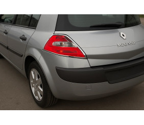 Накладки на задні ліхтарі (HB, 2 шт, пласт) для Renault Megane II 2004-2009 рр