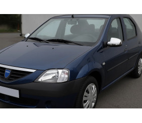 Накладки на дзеркала верхня частина (2 шт, нерж) для Dacia Logan I 2005-2008 рр