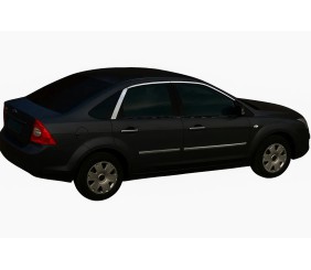 Верхня окантовка скла HB (6 шт, нерж.) для Ford Focus II 2008-2011 рр