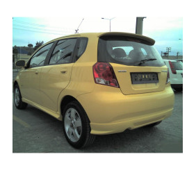 Накладка на задній бампер (під фарбування) для Chevrolet Aveo T200 2002-2008 рр