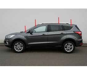Верхня окантовка скла (12 шт, нерж) для Ford Kuga/Escape 2013-2019 рр