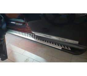 Бокові пороги Line (2 шт, алюміній) для Nissan Pathfinder R52 2012-2021 рр