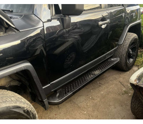 Бокові пороги Allmond Black (2 шт., алюм) для Toyota FJ Cruiser 2006-2022 рр