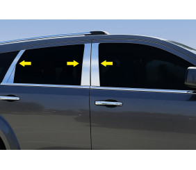 Молдинг дверних стійок (8 шт, нерж) для Fiat Freemont 2011-2016 рр