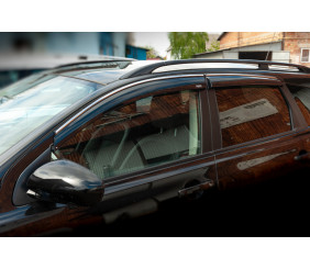 Вітровики з хромованим молдингом (4 шт, Niken) для Nissan Qashqai 2007-2010 рр