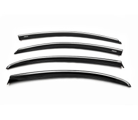 Вітровики з хромованим молдингом (4 шт, Niken) для Fiat Tipo 2016- рр