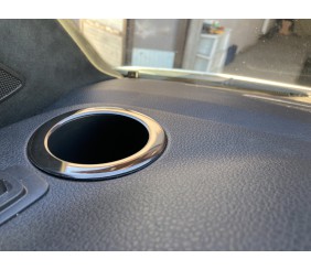 Накладка на підсклянник (2 шт., чорний хром) для Volkswagen T6 2015-2024 рр