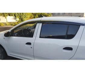 Вітровики з хромованим молдингом HB (4 шт, Niken) для Renault Sandero 2013-2022 рр