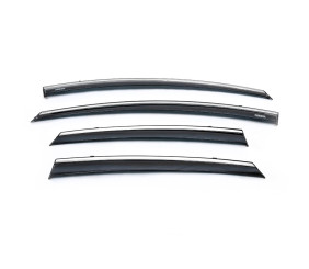 Вітровики з хромованим молдингом HB (4 шт, Niken) для Ford Fiesta 2008-2017 рр