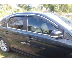 Вітровики з хромованим молдингом SD/HB (4 шт, Niken) для Ford Focus II 2005-2008 рр