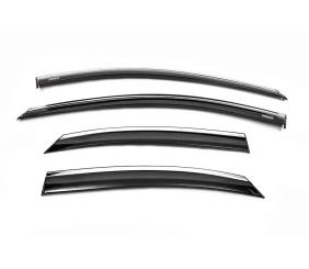 Вітровики з хромованим молдингом SD/HB (4 шт, Niken) для Ford Focus II 2008-2011 рр