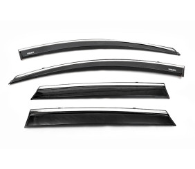 Вітровики з хромованим молдингом (4 шт, Niken) для Renault Kadjar 2015-2022 рр