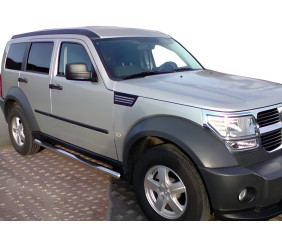 Бічні труби (2 шт., нерж) для Dodge Nitro 2006-2011 рр