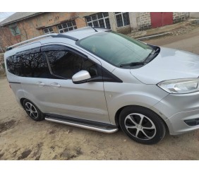 Бокові пороги Premium (2 шт., нерж) для Ford Courier 2014-2023 рр