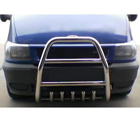 Кенгурятник QT007 (2000-2006, нерж.) для Ford Transit рр