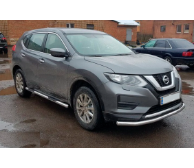 Бічні труби (2 шт, нерж) для Nissan X-trail T32/Rogue 2014-2021 рр