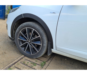 Накладки на арки (8 шт, чорні) HB – метал для Renault Megane III 2009-2016 рр