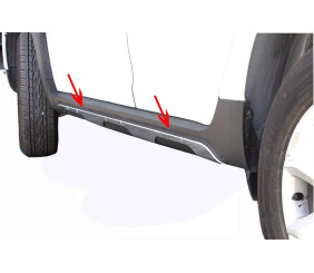 Накладки на дверній молдинг (6 шт, нерж) OmsaLine - Італійська нержавійка для Dacia Duster 2018-2024 рр