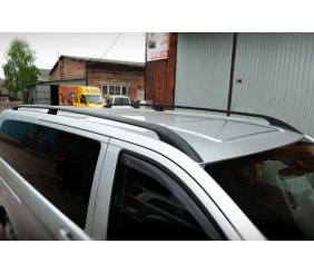 Рейлінги чорні CAN Оригінальний дизайн (метал. ніжки) Коротка база (SHORT) для Mercedes Vito/V-class W447 2014- рр