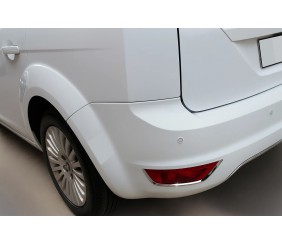 Накладки заднього рефлектора (2 шт, нерж) для Ford Focus II 2008-2011 рр