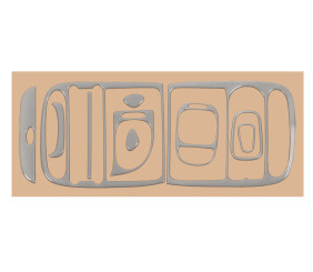 Накладки на панель Алюміній для Hyundai H200, H1, Starex 1998-2007 рр