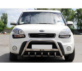 Кенгурятник (нерж) 51 мм, без напису для Kia Soul I 2008-2013 рр