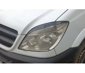 Вії Прямі (чорні, ABS, 2006-2013) чорний глянець для Mercedes Sprinter W906 рр