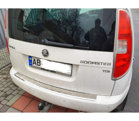 Накладка на задній бампер (нерж) Глянець для Skoda Roomster 2006-2015 рр