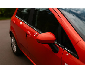 Окантовка стекол (6 шт, нерж) для Nissan Micra K12 2003-2010 рр