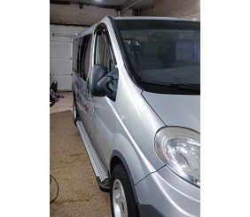 Бокові пороги X5-тип (2 шт, алюм.) Довга база для Nissan Primastar 2002-2014 рр