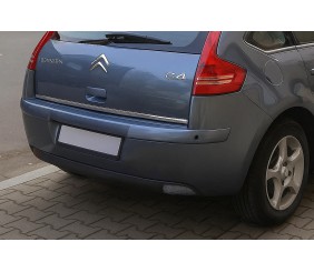 Накладка нижньої кромки кришки багажника (нерж.) для Citroen C-4 2004-2010 рр