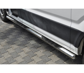 Бічні труби B2 (2 шт., нерж) для Man TGE 2017- рр