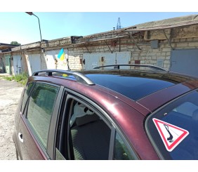 Рейлінги Чорні (2 шт) Довга база (Grande) для Renault Scenic/Grand 2003-2009 рр