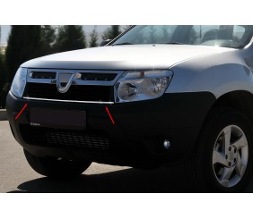 Накладки на решітку радіатора (нерж.) для Renault Duster 2008-2017 рр