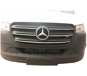 Накладки на решітку (5 шт, нерж) OmsaLine - Італійська нержавійка для Mercedes Sprinter W907/W910 2018- рр