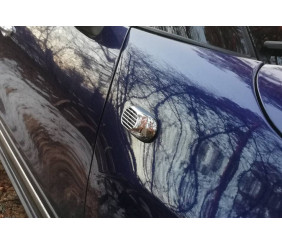 Решітка на повторювач Овал (2 шт, ABS) для Fiat 500/500L 2013-2022 рр