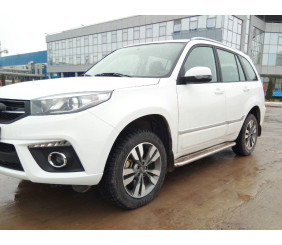 Бокові пороги Premium (2 шт., нерж.) Ø60 для Chery Tiggo 3 2005- рр