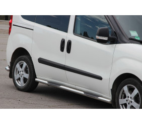 Бічні труби (2 шт., нерж) 60 мм, довга база для Opel Combo 2012-2018 рр