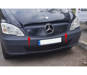 Зимова накладка на решітку V1 (2010-2015) Глянцева для Mercedes Vito W639 рр