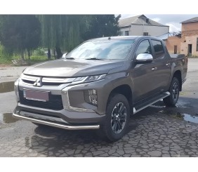 Передній захист ST008 (нерж) для Mitsubishi L200 2015-2024 рр