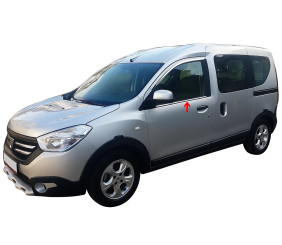 Окантовка вікон (2 шт., нерж.) Carmos - Турецька сталь для Dacia Dokker 2013-2022 рр